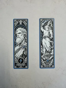 Accesorio de lectura: Zeus – God of Thunder | HueForge Bookmark Set — vista de referencia 3