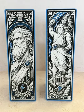 Accesorio de lectura: Zeus – God of Thunder | HueForge Bookmark Set — vista de referencia 5