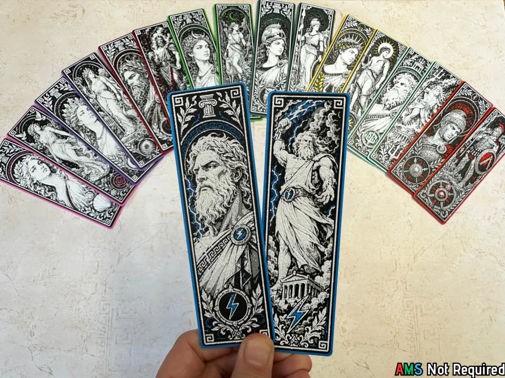 Accesorio de lectura: Zeus – God of Thunder | HueForge Bookmark Set. Referencia del modelo original.