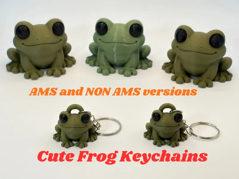 Cute Frog Keychain & Desktop Frogs