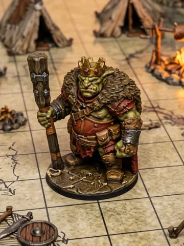 Figura decorativa: DnD Goblin King miniature — vista de referencia 2