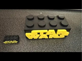 brique de construction logo star wars incrusté