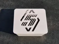 R5 cover with stamped logo