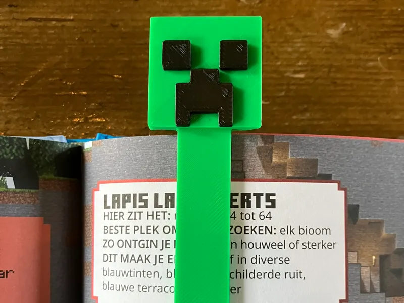 minecraft creeper book mark
