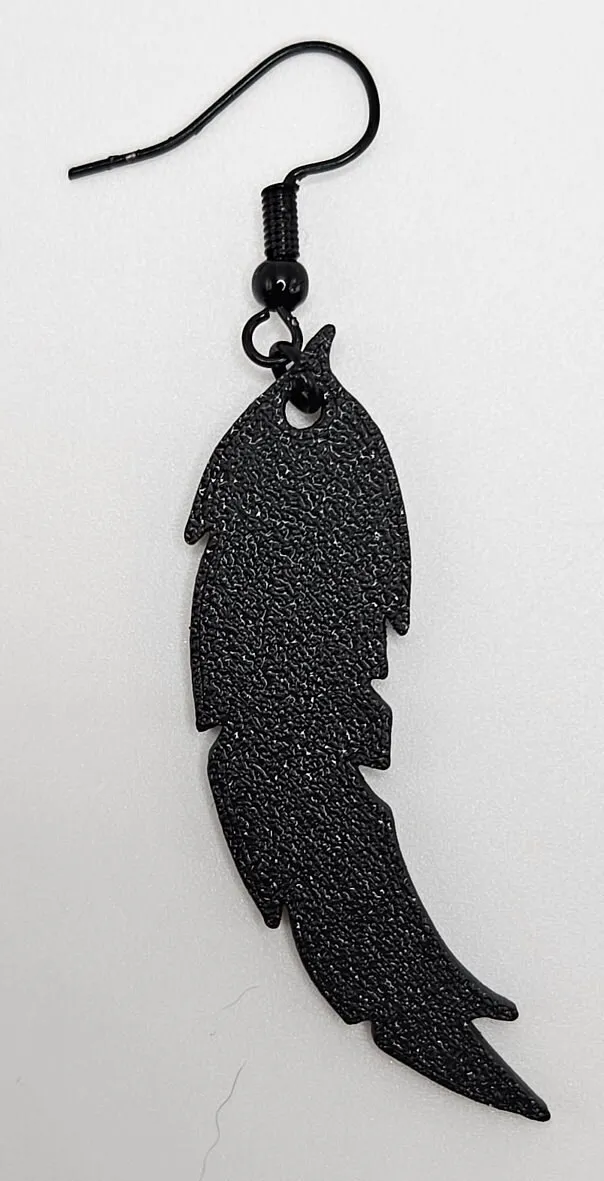 Feather earring view 2