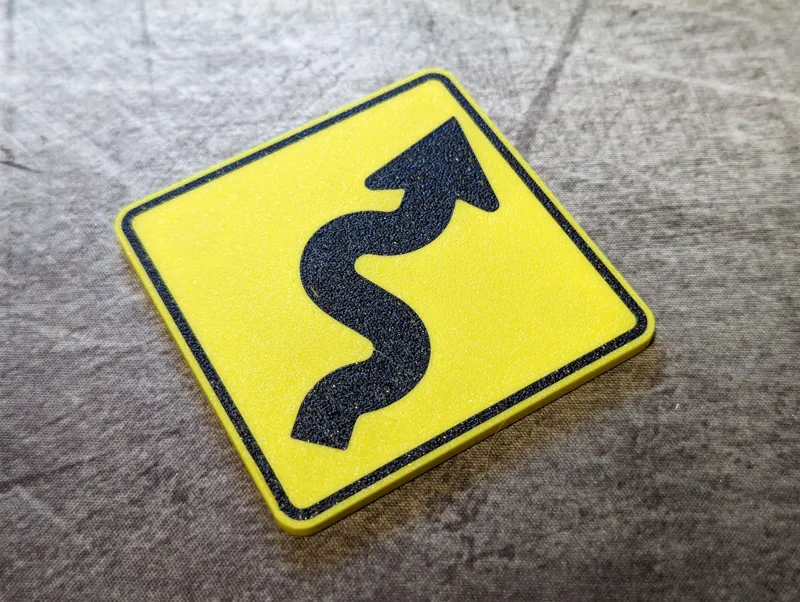 Winding Road US Road Sign Magnet
