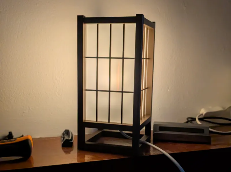Japanese Shoji Door Inspired Lamp