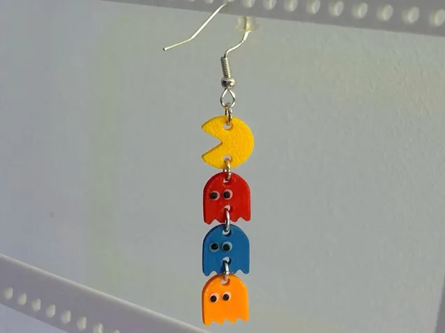 Orecchini Pac-Man 2D