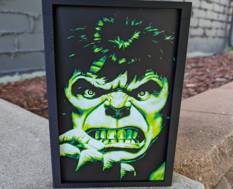 Hulk's Electric Rage: Crafted with Hueforge