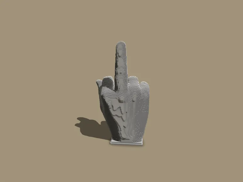 Fu*K / middle Finger low poly