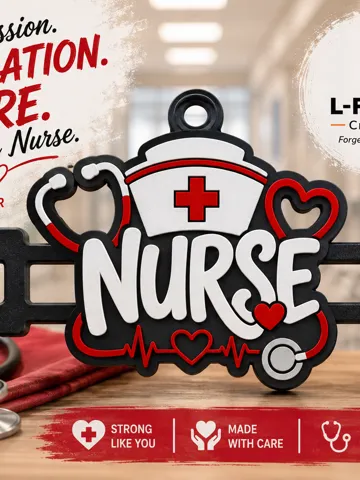 Accesorio para sujetar ligas de cabello: Nurse Hair Tie Holder Keychain — vista de referencia 2