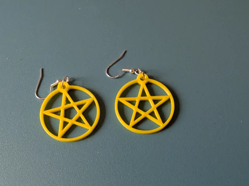 Pentagram earrings