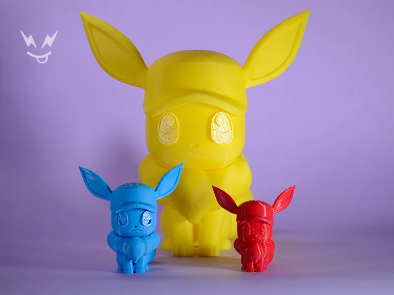 Eevee con Gorra -  Figura 3D de Pokémon