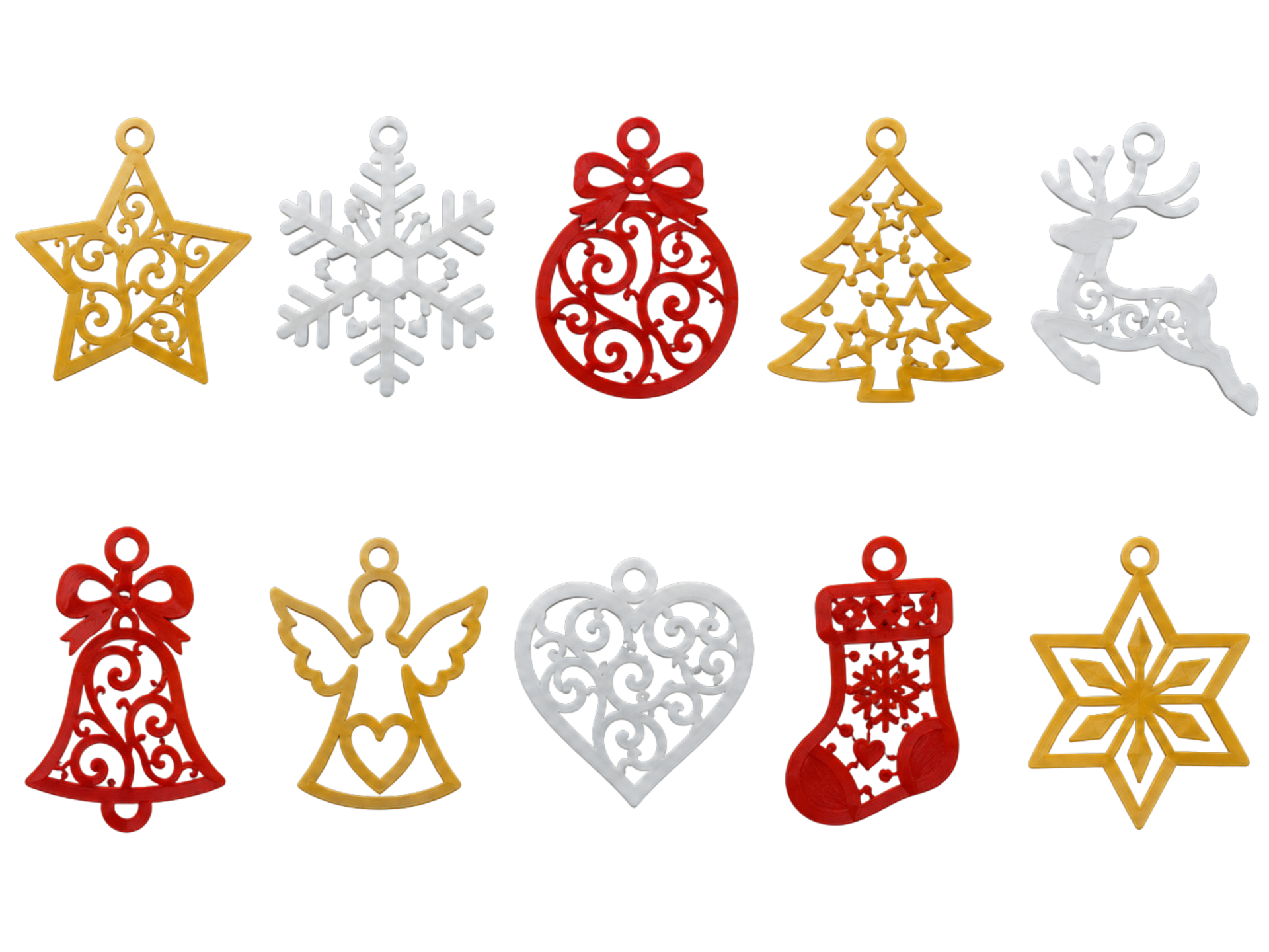 10 Ciondoli di Natale –Decorazioni Facili - NO AMS - 1