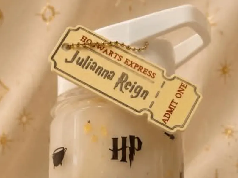 Hogwarts Express Train Ticket Name tag keychain