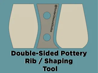 Doube-Sided Clay Pottery Rib - Cup / Bowl Shaping