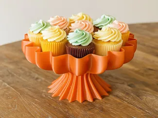 Spiral Pedestal Vase & Cupcake Stand