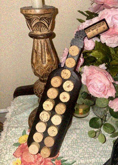 Wine bottle cork holder