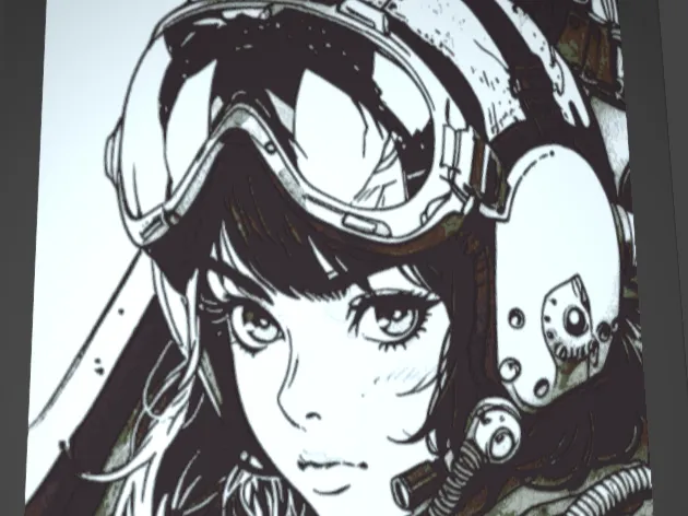 Anime Girl Retro Pilot