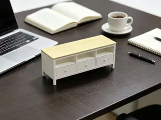 带抽屉的电视柜娃娃屋家具