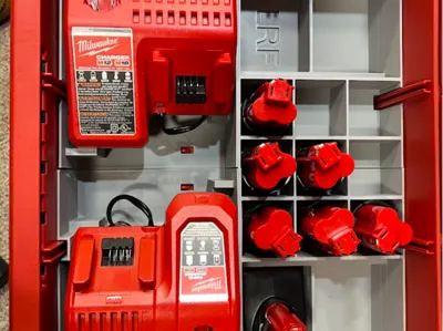 2 Door Packout M12 Battery / Charger Organizer
