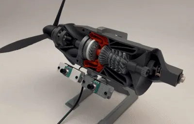 Motorized TurboProp Engine Model view 2