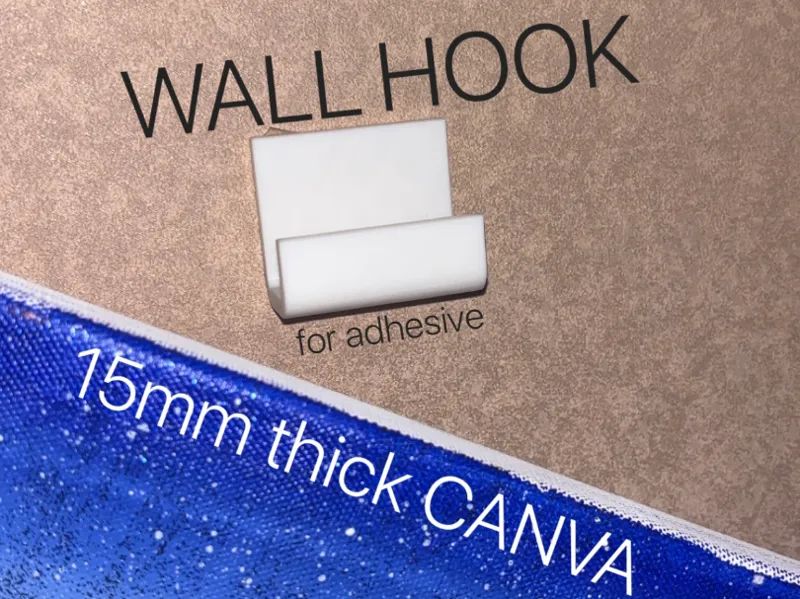 15mm thick canva wall hook (for adhesive)