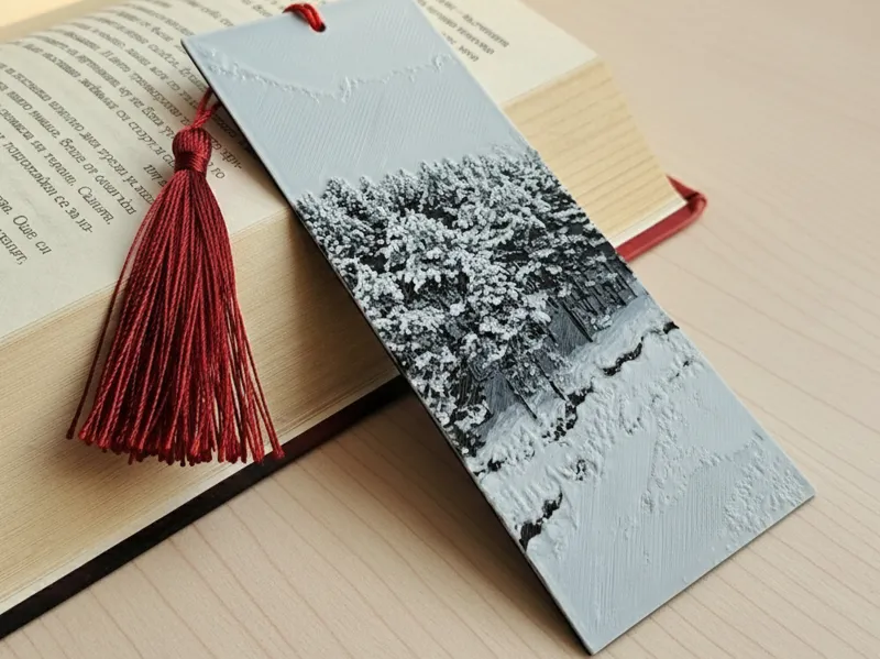 Winter Forest Book Cover Black & White Print
