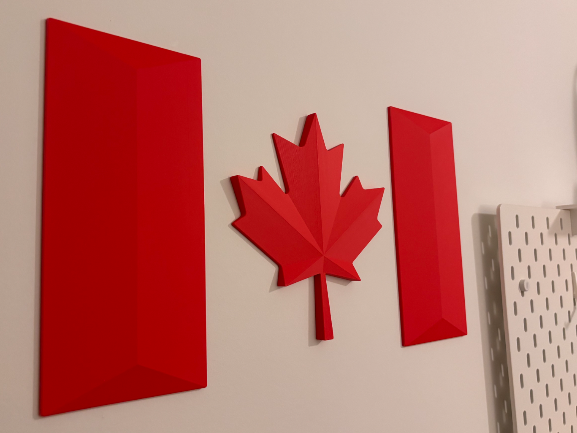 Stylized Maple Leaf & Canada Flag Wall Art Decor 