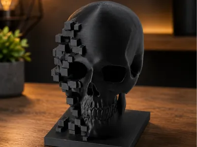 Pixel Fade Skull