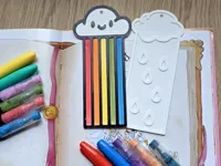 Marque-page nuage arc-en-ciel à colorier — photo 3