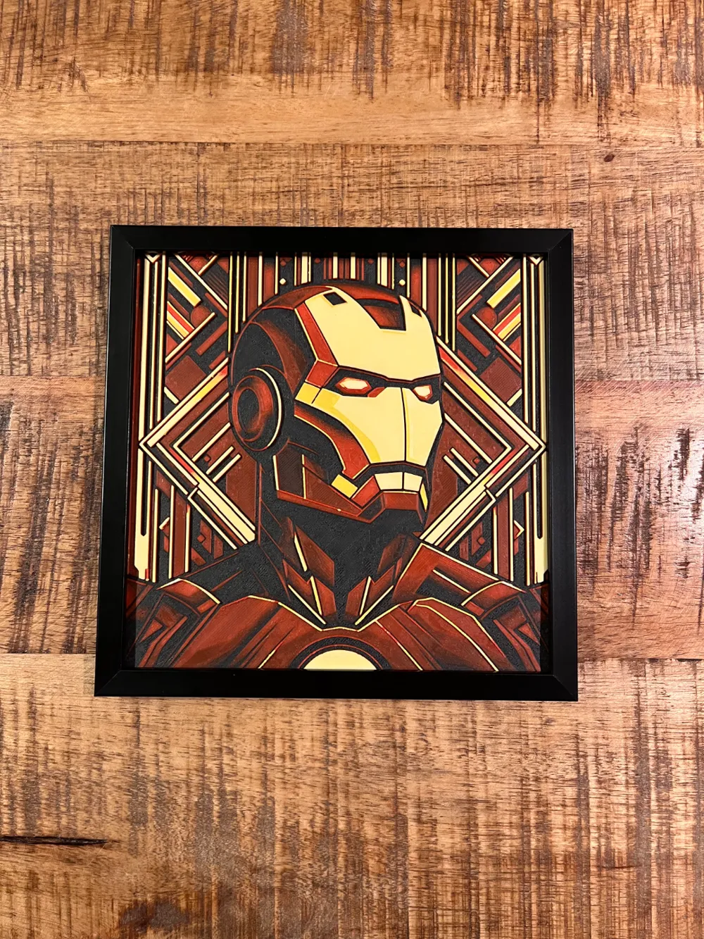 Art Deco - Iron Man - Hueforge - Free 3D Print Model - MakerWorld