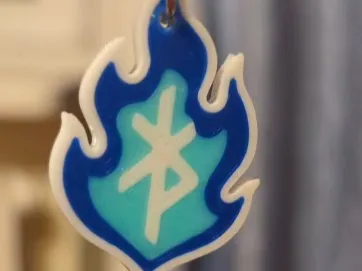 keychain - flame/rune