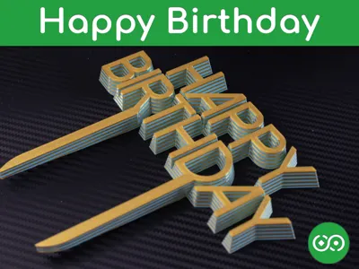 Happy Birthday Cake Topper