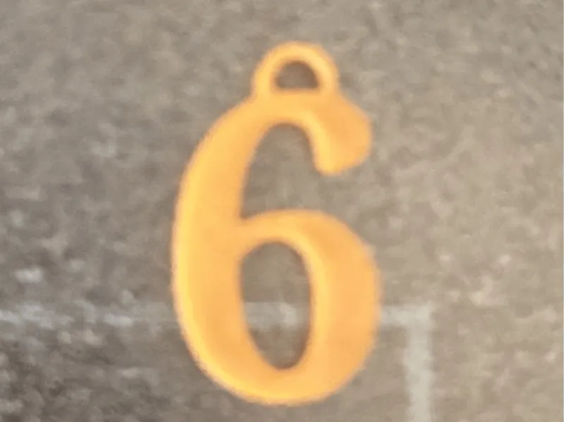 Number Six keychain