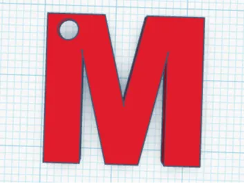 keychain with the letter M