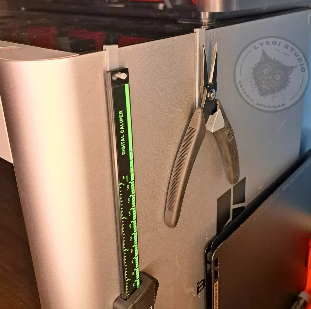 3d printed tool holder for enclosed bambu printer by lykoi studio