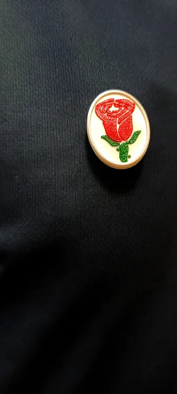 Modelo para impresión 3D: red rose brooch — vista de referencia 3