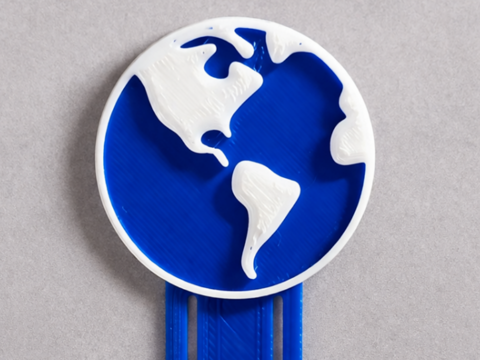 Earth Bookmark – 2 Sizes, Simple 3D Printed Marker