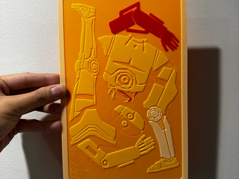 Minimalist C3PO - Hueforge Print