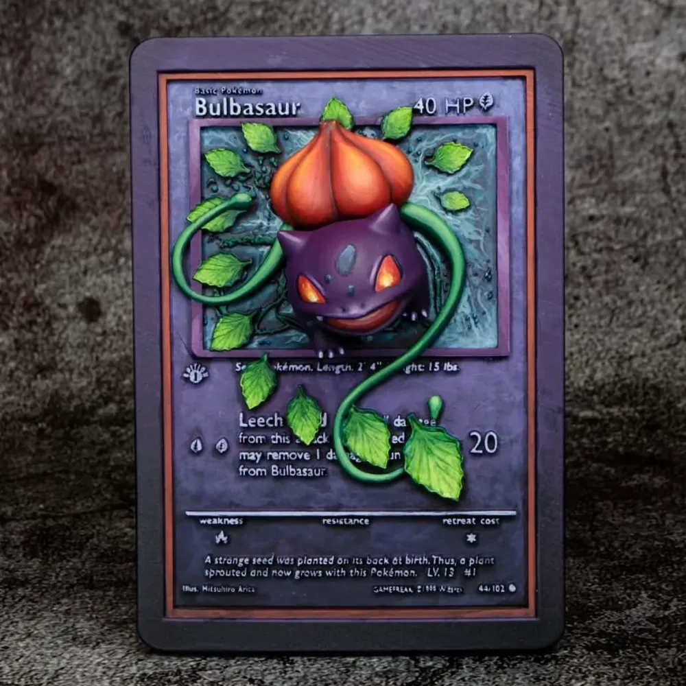 Bulbasaur 3D Printable Pokmon Card; Pokemon TCG - Free 3D Print Model -  MakerWorld