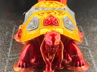 Statuetta di Tartaruga con Guscio Celtico a colori