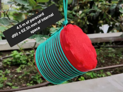 Hiking/Survival Box with paracord holder V2