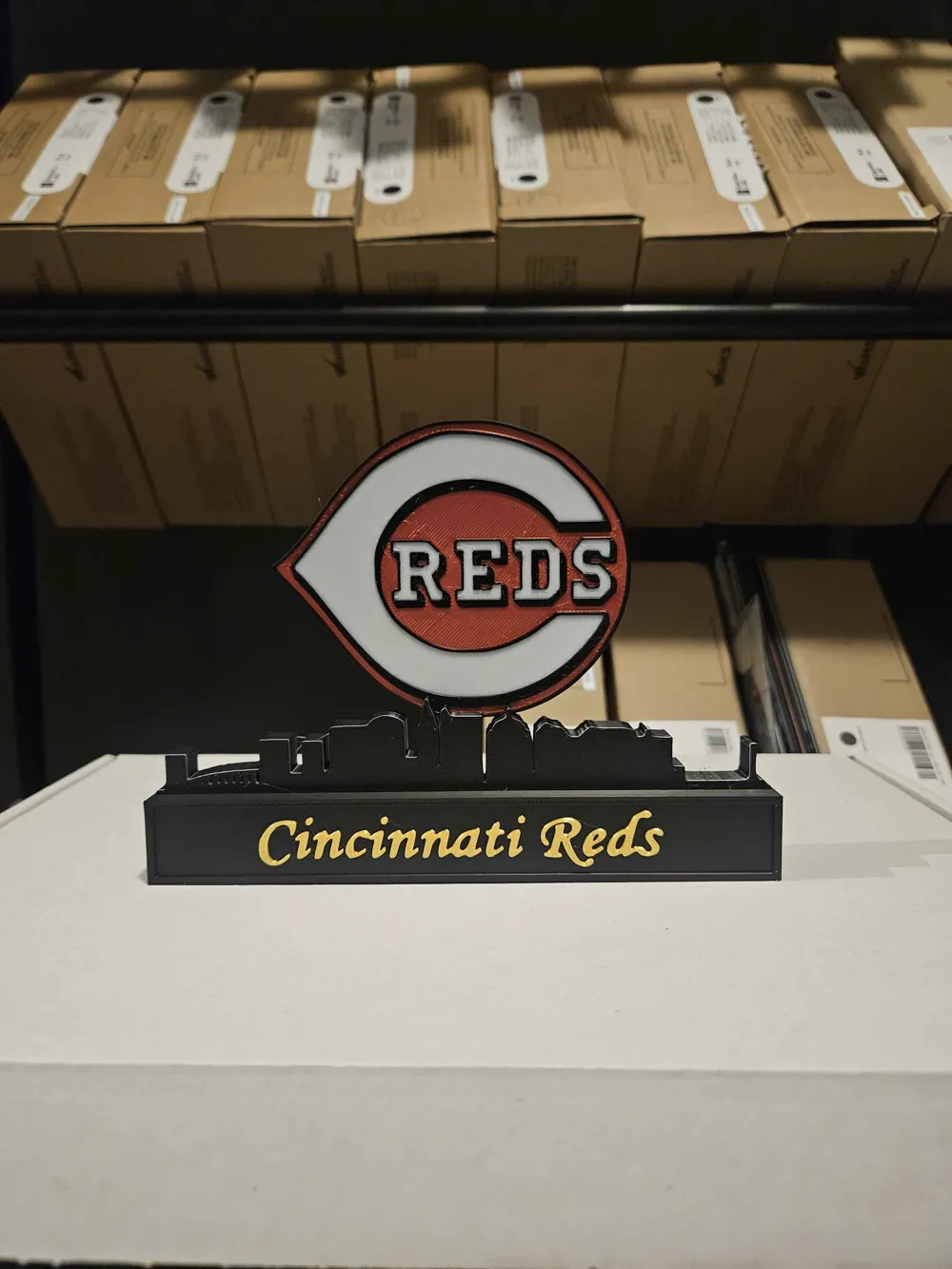 Cincinnati Reds with skyline New logo by Rotterdam_3d_Art MakerWorld ...