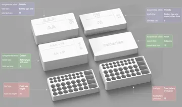 Organizador: Ultimate Parametric Battery Organizer — vista de referencia 4