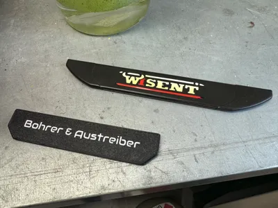 Tray Sticker for Wisent tool trolley