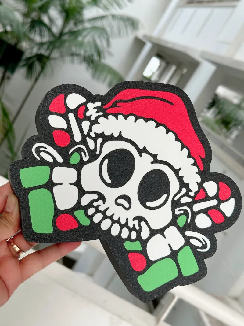 LED BOX SKULL CHRISTMAS - 4 COLOURS
