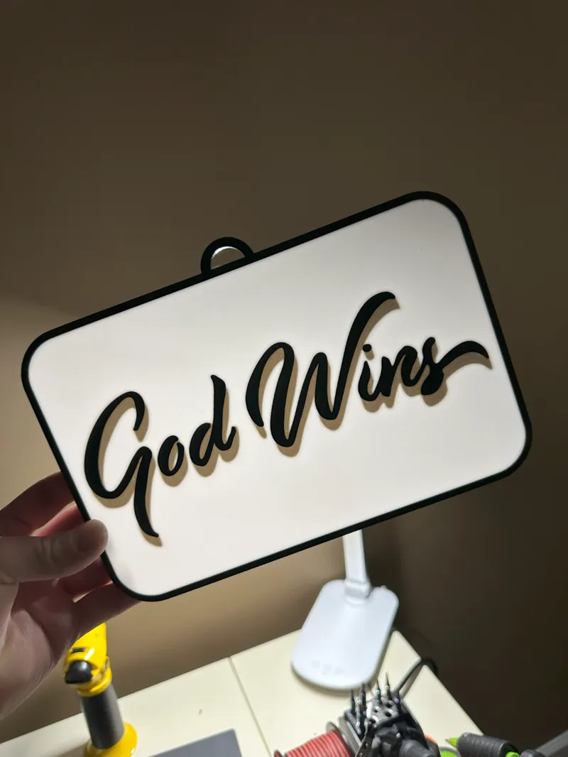 God Wins 2 Sided Light Box