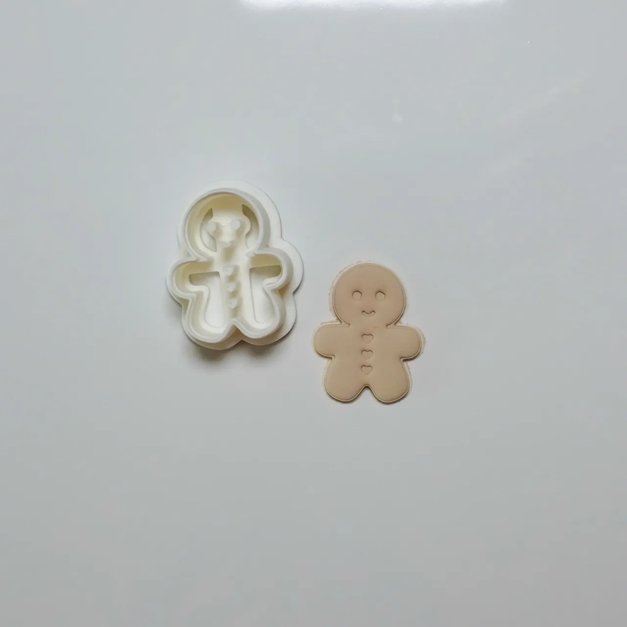 Gingerbread Polymer Clay Cutter Earrings Necklace view 2