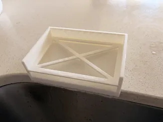 Kitchen sponge holder with replaceable tray